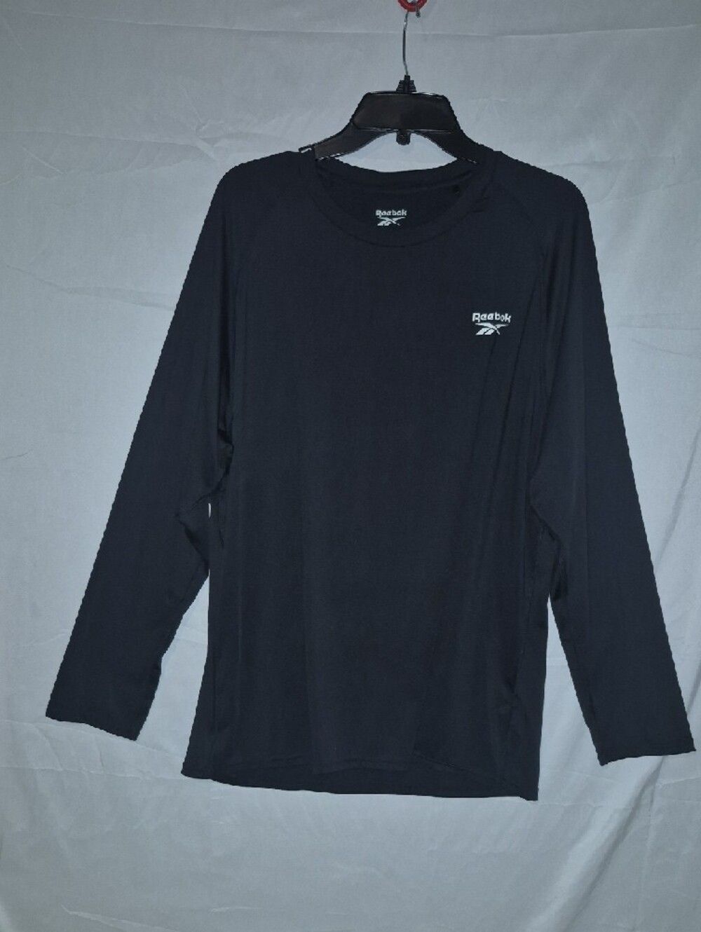 Reebok Men's Black Long Sleeve Vector Logo Tee